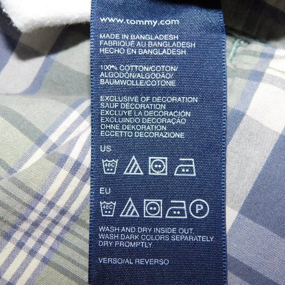 Tommy Hilfiger Mens 42 Green Blue Plaid flat Front Shorts - Picture 3 of 8